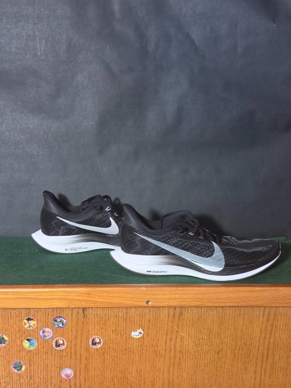 Nike Zoom Pegasus Turbo — Black/White/Grey - size 9